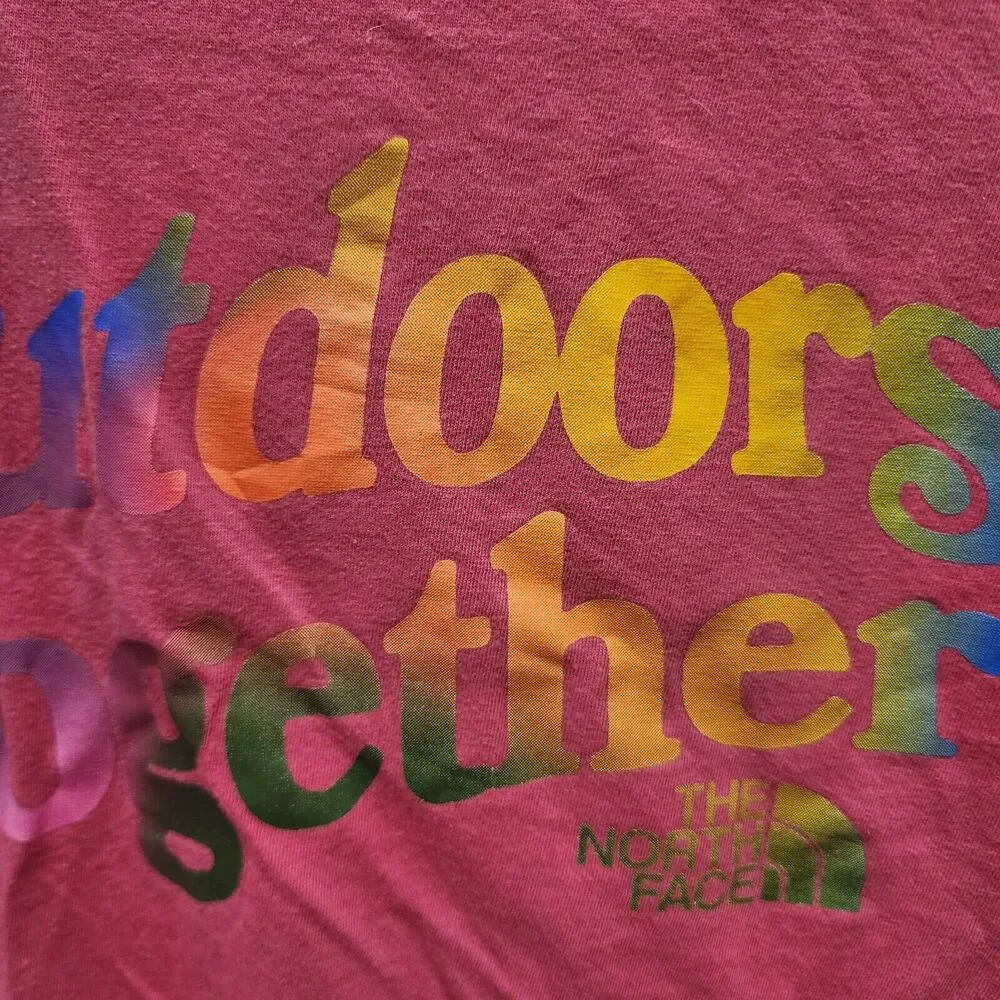 Mens The North Face Pink Pride Outdoors Together Tank Size Medium